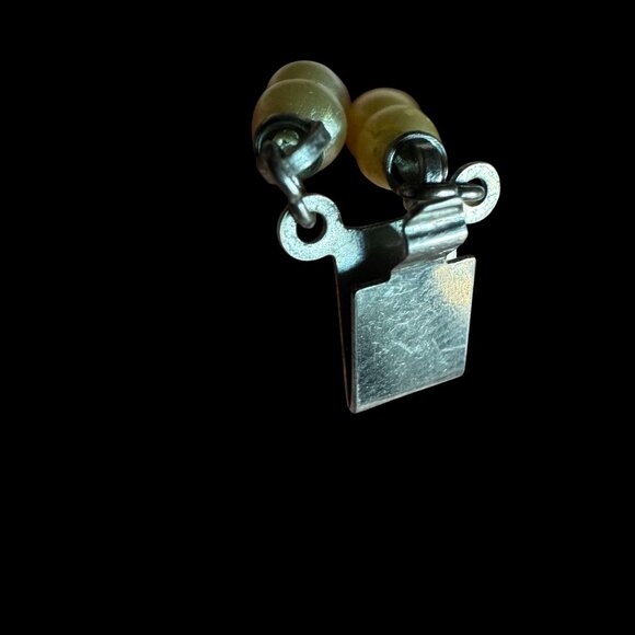 Vtg Sterling 925 Box Clasp Faux Cream Pearl Double-Strand 14" Art Deco Necklace - Picture 15 of 16